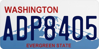 WA license plate ADP8405