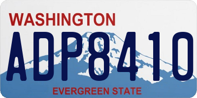 WA license plate ADP8410