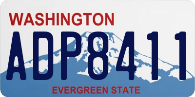WA license plate ADP8411