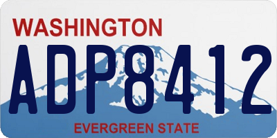 WA license plate ADP8412