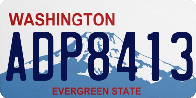 WA license plate ADP8413