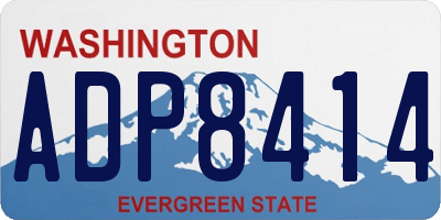 WA license plate ADP8414