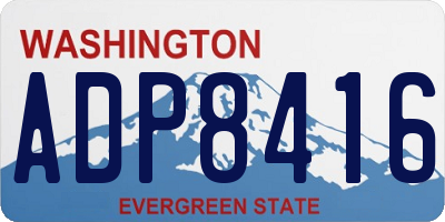 WA license plate ADP8416