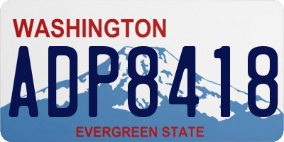 WA license plate ADP8418
