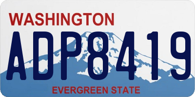 WA license plate ADP8419