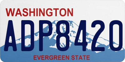 WA license plate ADP8420