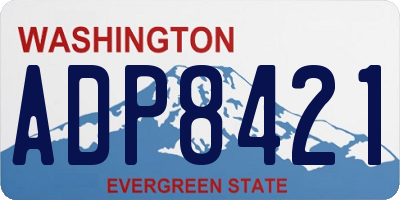 WA license plate ADP8421