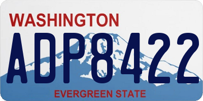 WA license plate ADP8422