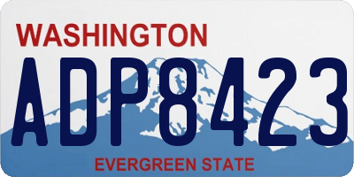 WA license plate ADP8423