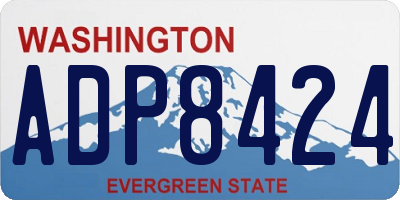 WA license plate ADP8424