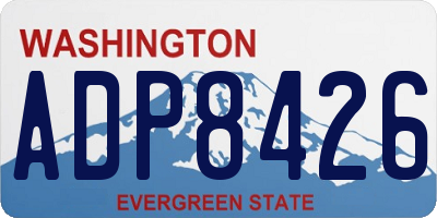 WA license plate ADP8426