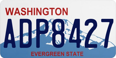 WA license plate ADP8427