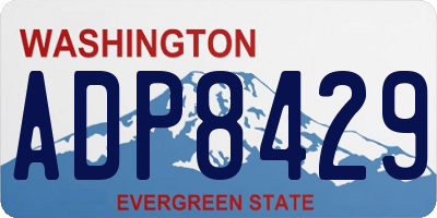 WA license plate ADP8429