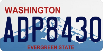 WA license plate ADP8430
