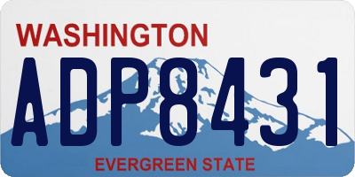 WA license plate ADP8431