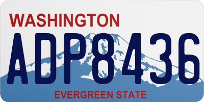 WA license plate ADP8436