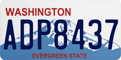 WA license plate ADP8437