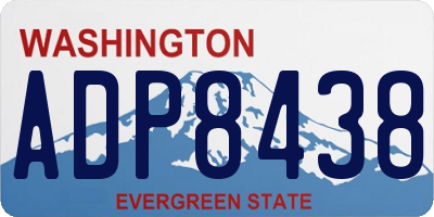 WA license plate ADP8438