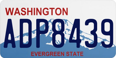 WA license plate ADP8439