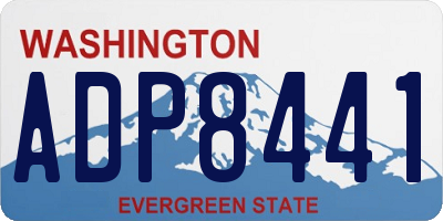 WA license plate ADP8441