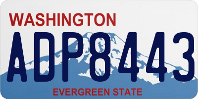 WA license plate ADP8443