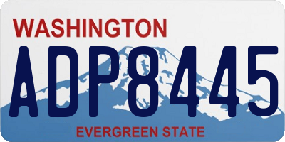 WA license plate ADP8445