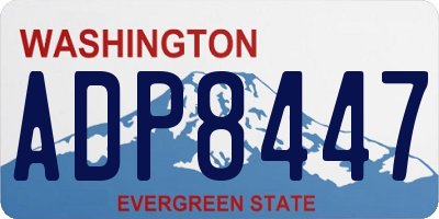 WA license plate ADP8447