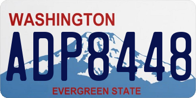 WA license plate ADP8448