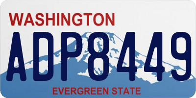 WA license plate ADP8449