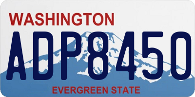 WA license plate ADP8450