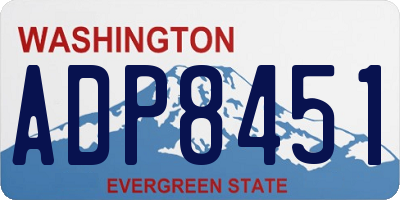 WA license plate ADP8451
