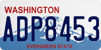 WA license plate ADP8453