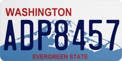 WA license plate ADP8457