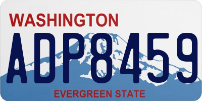 WA license plate ADP8459