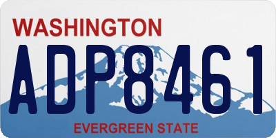 WA license plate ADP8461