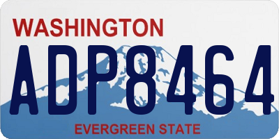 WA license plate ADP8464