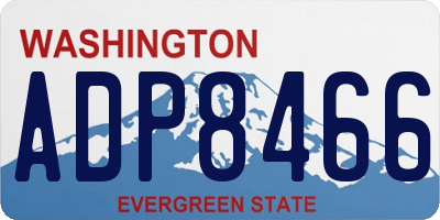 WA license plate ADP8466