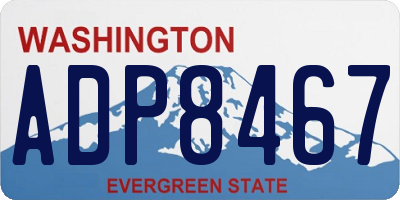 WA license plate ADP8467