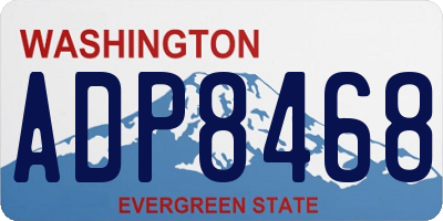 WA license plate ADP8468