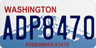 WA license plate ADP8470