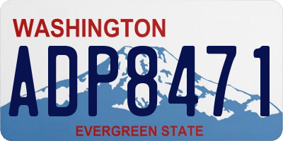 WA license plate ADP8471
