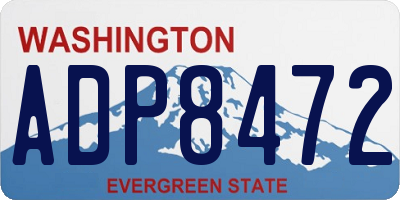 WA license plate ADP8472
