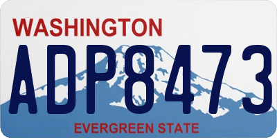 WA license plate ADP8473