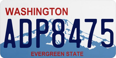 WA license plate ADP8475