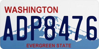 WA license plate ADP8476