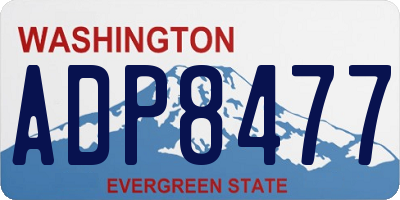 WA license plate ADP8477