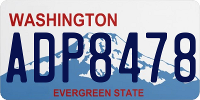 WA license plate ADP8478