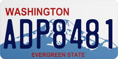 WA license plate ADP8481