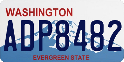 WA license plate ADP8482