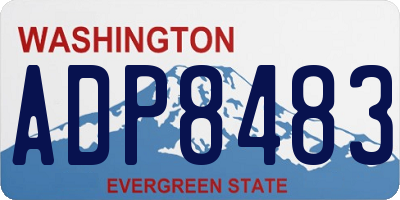 WA license plate ADP8483